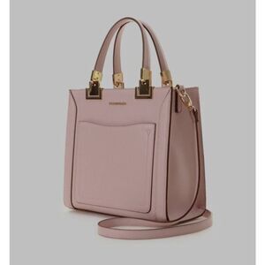 NWOT Samantha Vega light pink box Tote with crossbody strap